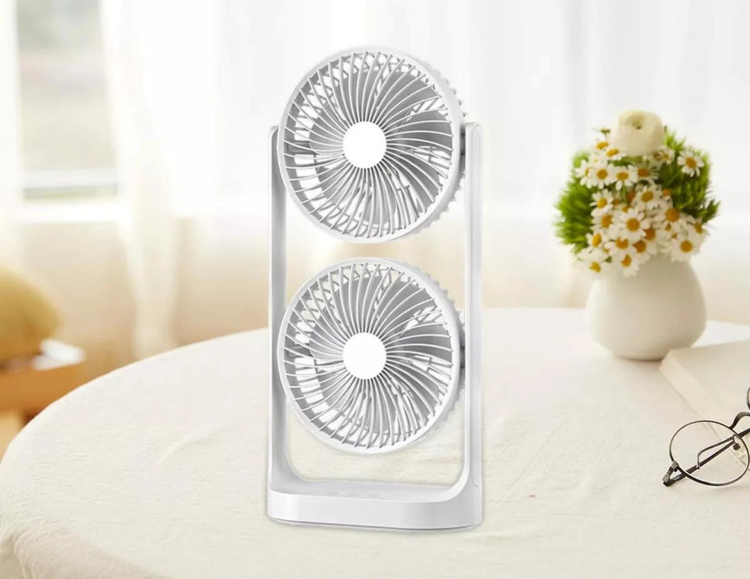 Wonder Fan Desktop Fan White | مروحة مزدوجة