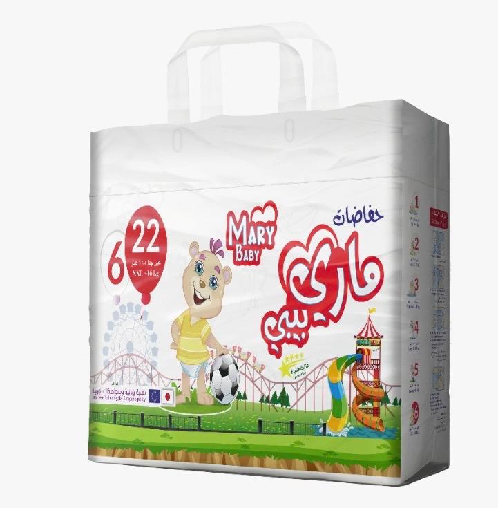 MARY BABY Special Care 6 (6*22) XXL +16 Kg - XXL + 16 kg | حفاضات ماري بيبي XXL +16 كغ - XXL + 16 kغ