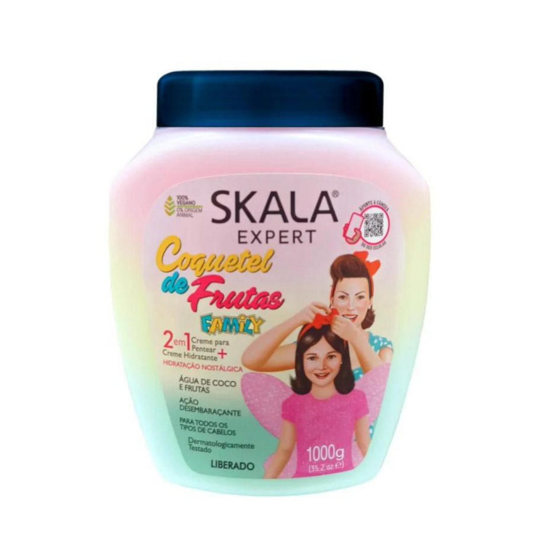 Skala Coquetel De Frutas Creme - 1000g | سكالا كريم للشعر كوكيتيل الفواكه للاطفال  - 1000 غرام