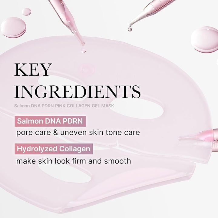 Medicube PDRN Pink Collagen Gel Mask 1 Sheet x 4 - 20g |ميدي كيوب ماسك جل الكولاجين الوردي PDRN - 4 قطع × 20 غرام