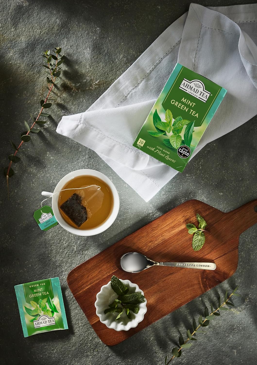Ahmad Tea Mint Green Tea - 20 Pcs | شاي احمد شاي النعناع - 20 كيس