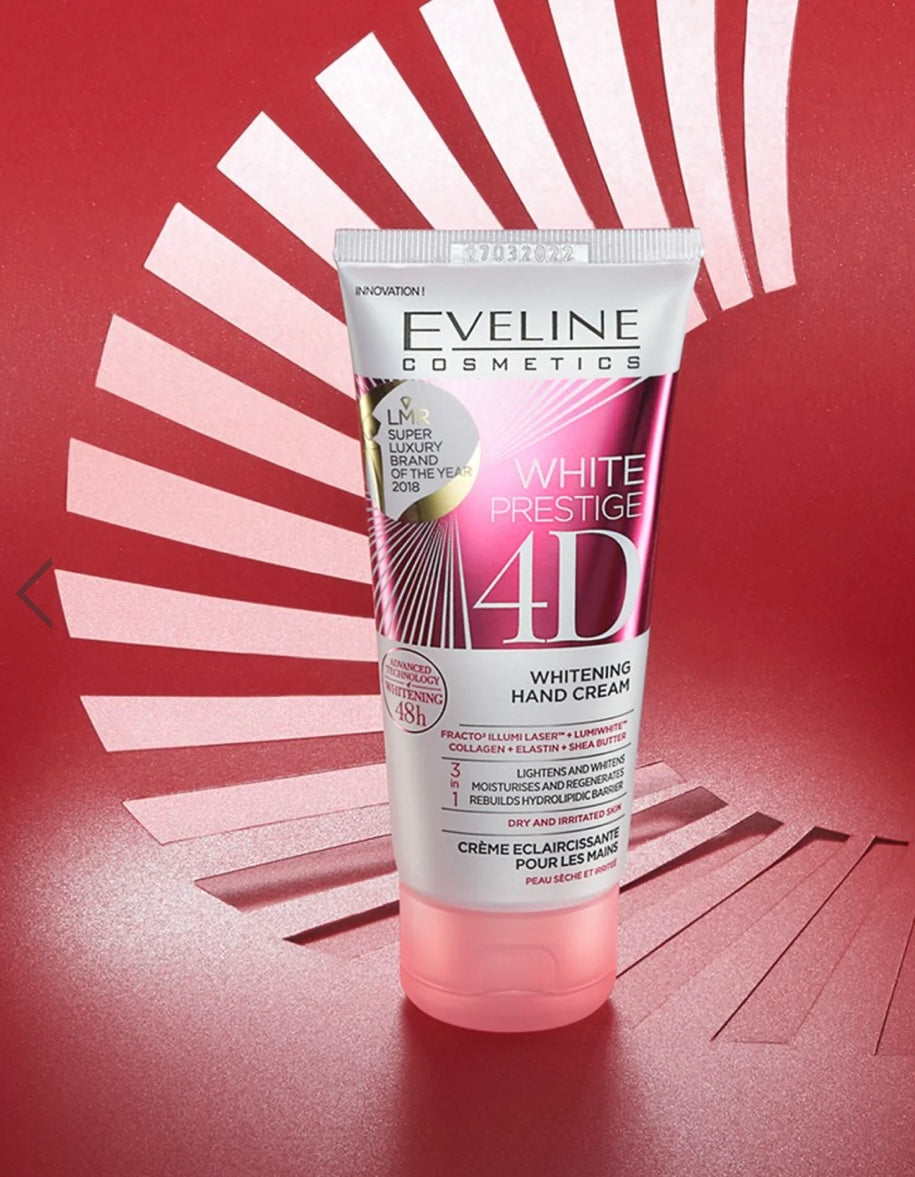 Eveline White Prestige 4D Whitening Hand Cream - 100ml | ايفيلين كريم لتفتيح اليدين - 100 مل
