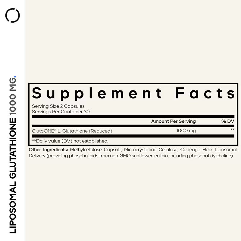 Codeage Liposomal Glutathione 60 Vegetable Capsules - 60 | كوديج جلوتاثيون ليبوسومي - 60 كبسولة نباتية