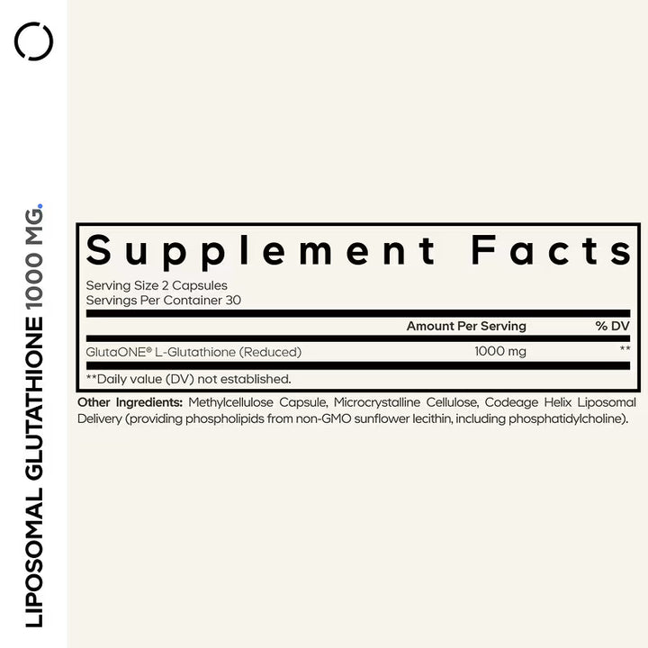 Codeage Liposomal Glutathione 60 Vegetable Capsules - 60 | كوديج جلوتاثيون ليبوسومي - 60 كبسولة نباتية