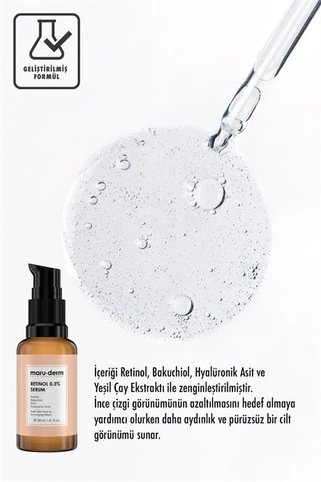maru.derm Retinol 0.3% Serum - 30ml | مارو.ديرم سيروم الريتينول 0.3% - 30 مل