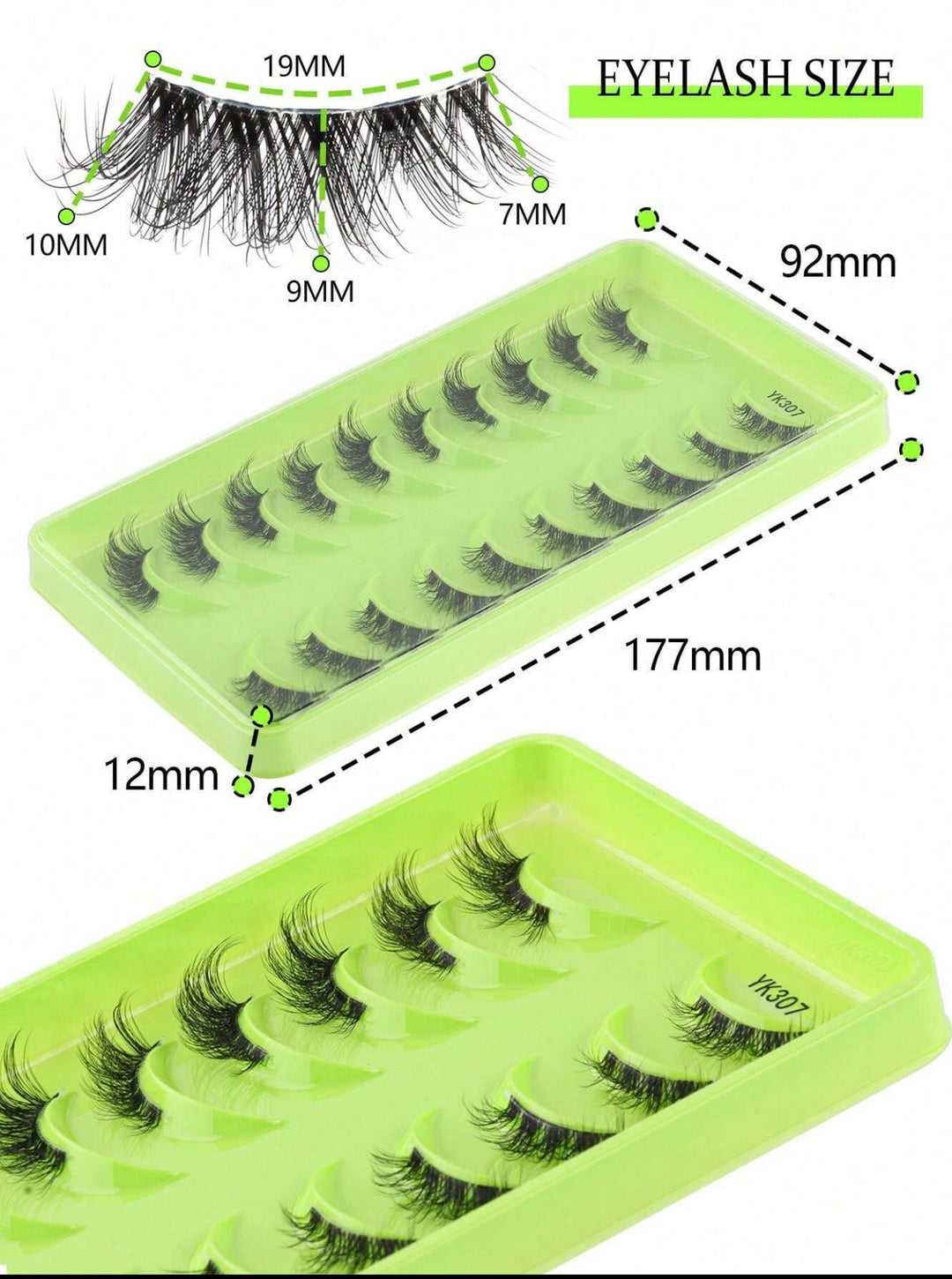 Eye Lashes - 10Pcs | رموش اصطناعية - 10 قطع