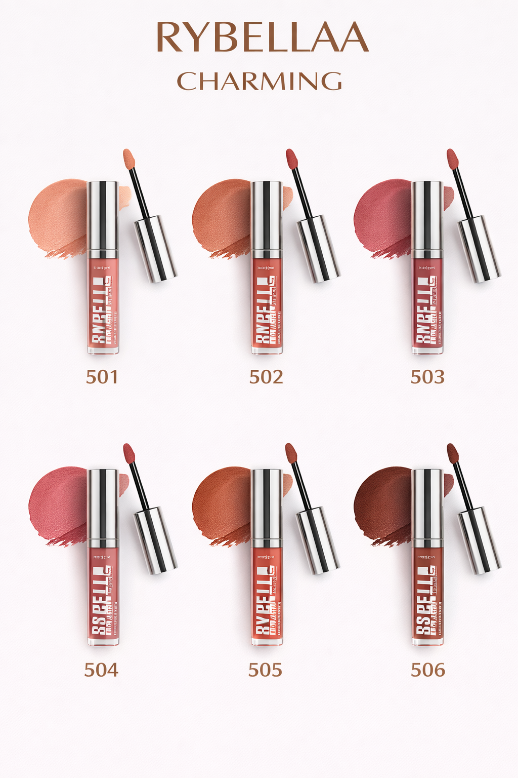 RYBELLA Charming Liquid Lip Color - 4.70ml | ريبيلا أحمر شفاه سائل - 4.70 مل