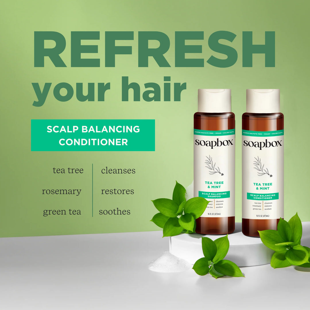 Soapbox Conditioner - Tea Tree & Mint - 473ml | سوب بوكس بلسم شجرة الشاي و النعنع - 473 مل