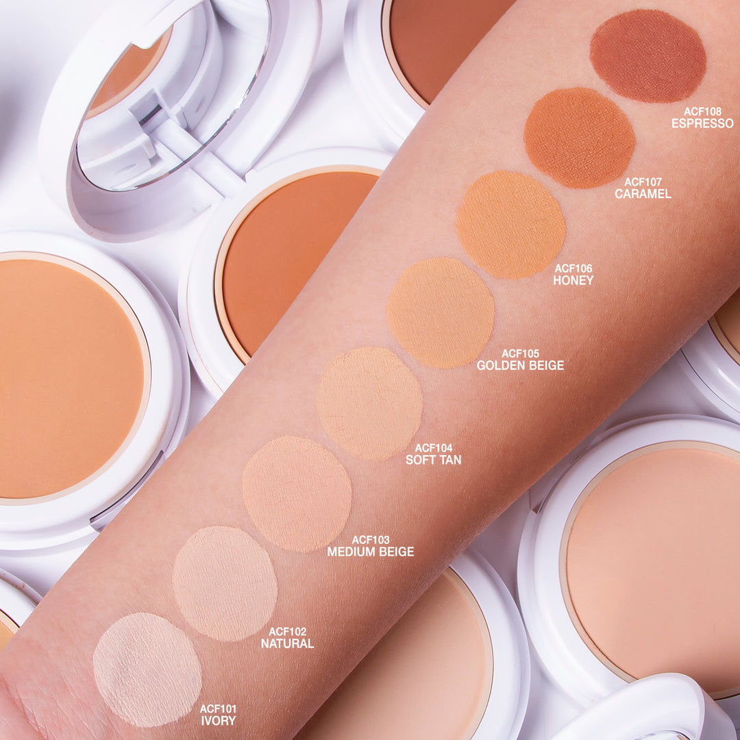 J. Cat Aquasurance Compact Foundation, Porcelain - 9g| جي كات  فاونديشن بودرة مضغوطة-9غرام