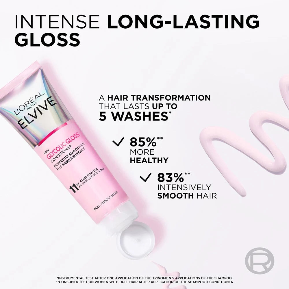 L’Oreal Elvive Glycolic Gloss - 150ml | لوريال بلسم للشعر بالجليكوليك اسيد - 150 مل