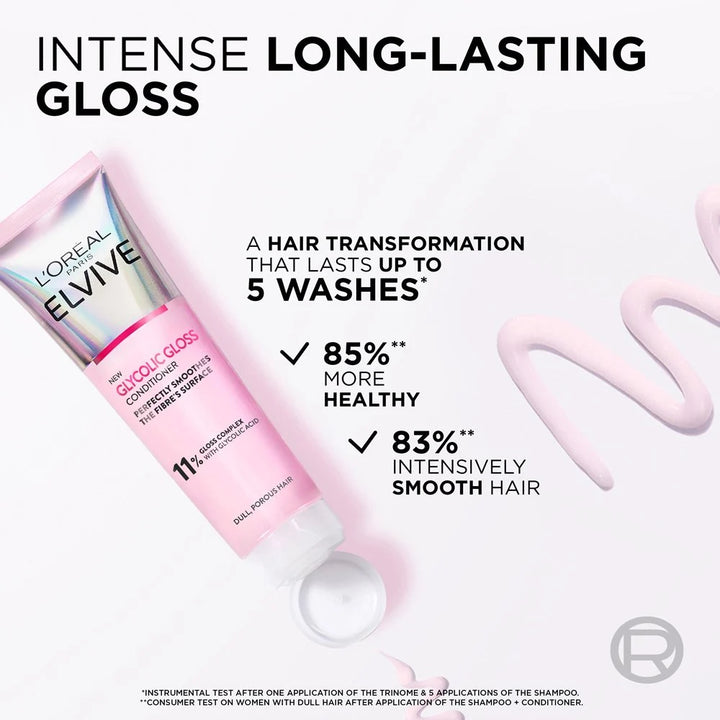 L’Oreal Elvive Glycolic Gloss - 150ml | لوريال بلسم للشعر بالجليكوليك اسيد - 150 مل