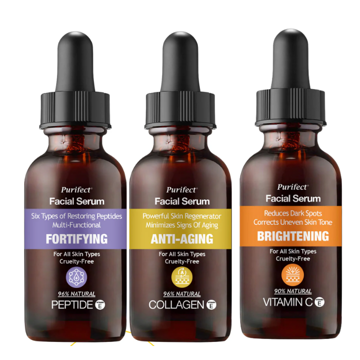 Purifect Ready, Set, Glow! Trio Facial Serums Set - 3 x - 30ml | مجموعة سيرومات الوجه الثلاثية  – 3 × 30 ملل