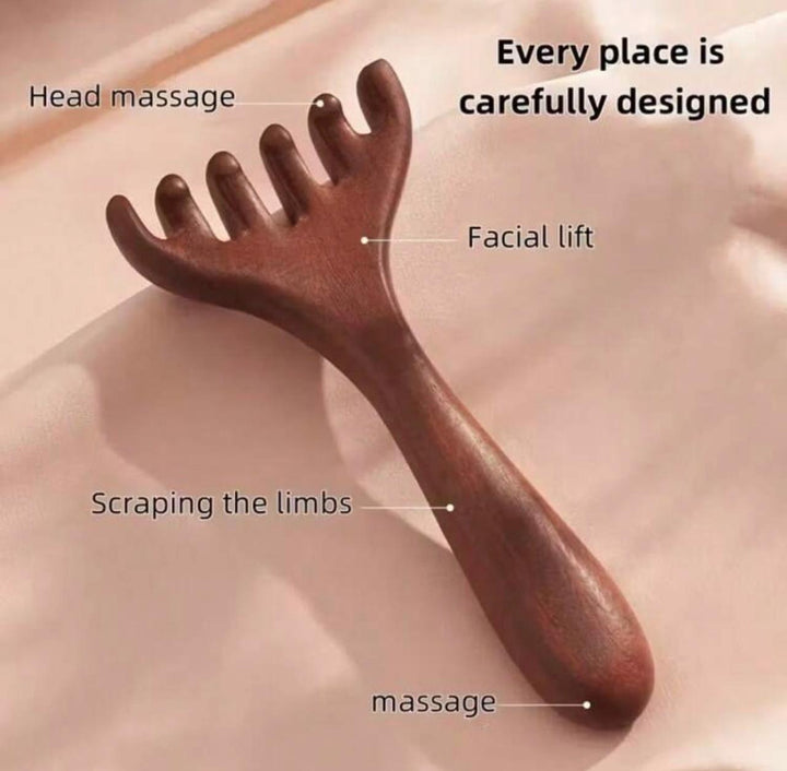 Tools & Cases 1 Wooden Hair Massage Comb | مشط تدليك الشعر خشبي – قطعة واحدة