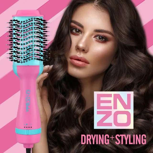 ENZO Drying & Styling Hair Brush |إنزو فرشاة لتجفيف وتصفيف الشعر
