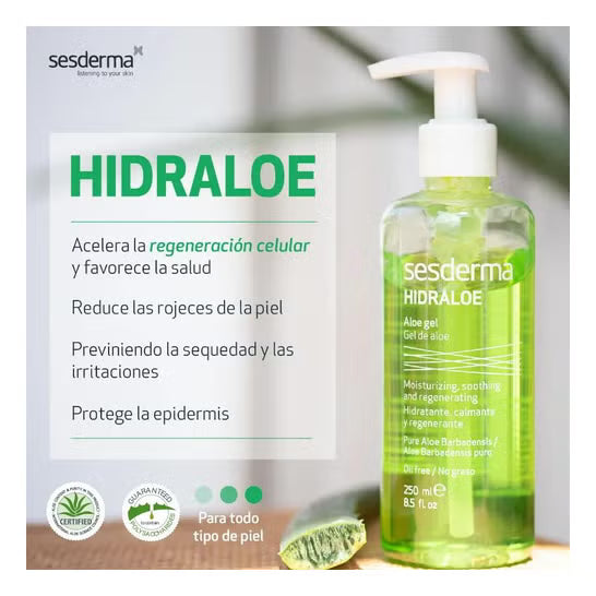 Sesderma Hidraloe Aloe Gel  - 250ml | سيسديرما جل الالوفيرا المرطب - 250 مل