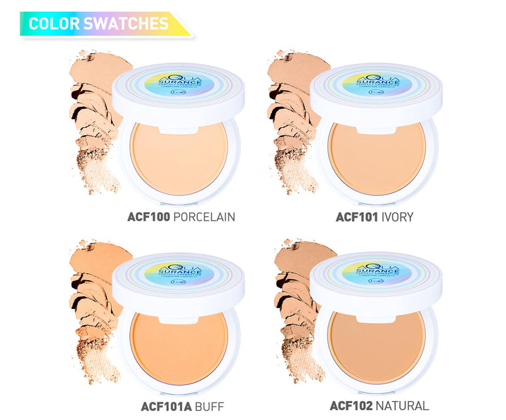 J. Cat Aquasurance Compact Foundation, Porcelain - 9g| جي كات  فاونديشن بودرة مضغوطة-9غرام