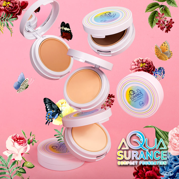J. Cat Aquasurance Compact Foundation, Porcelain - 9g| جي كات  فاونديشن بودرة مضغوطة-9غرام
