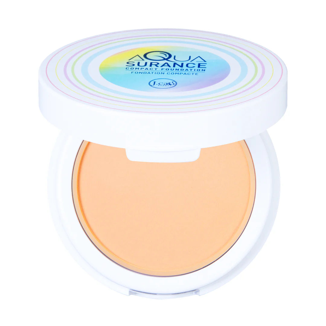 J. Cat Aquasurance Compact Foundation, Porcelain - 9g| جي كات  فاونديشن بودرة مضغوطة-9غرام