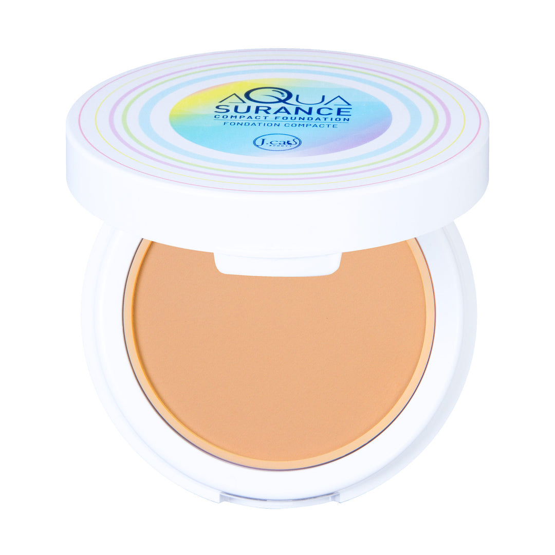 J. Cat Aquasurance Compact Foundation, Porcelain - 9g| جي كات  فاونديشن بودرة مضغوطة-9غرام