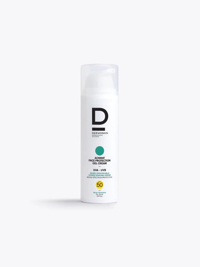 Dermo Skin AcnMat Sunscreen Gel Cream SPF50+  - 50ml | ديرمو سكين  كريم جل واقي من الشمس من مع عامل حماية 50  - 50 مل