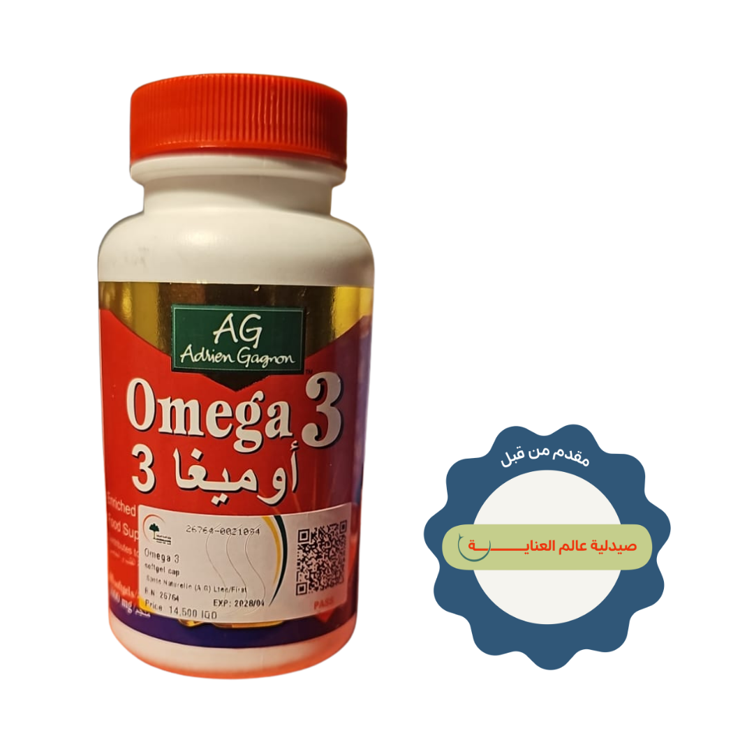 ADRIEN GAGNON Omega 3 1000mg - 40 Softgels | أدريان غانيون أوميغا 3 بتركيز 1000 ملغ – 40 كبسولة هلامية