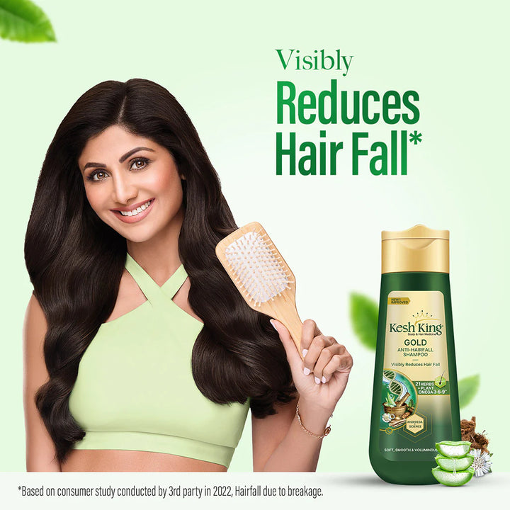 Kesh King Gold Anti-Hairfall Shampoo - 1L |شامبو كيش كينج المضاد لتساقط الشعر - 1 لتر