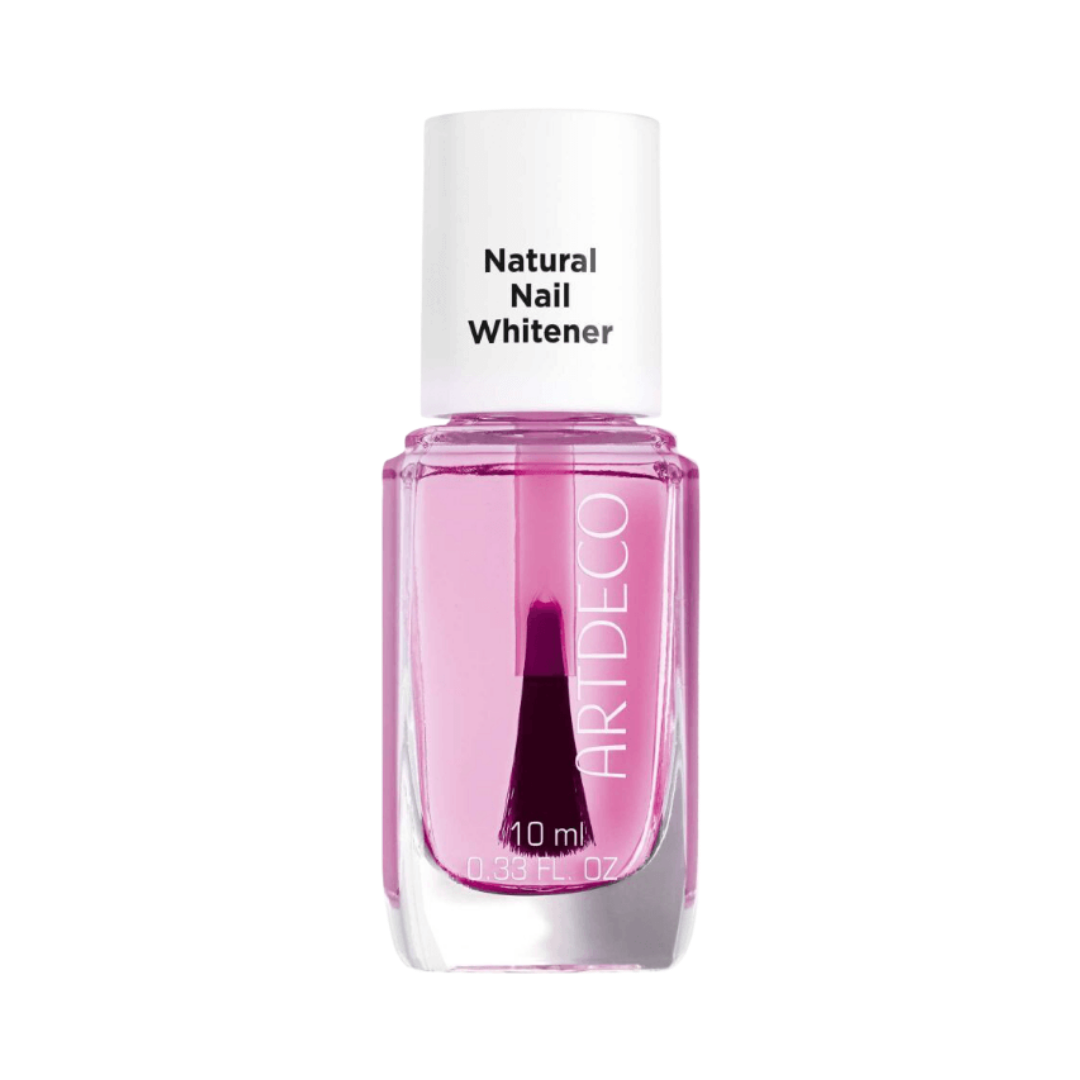 ARTDECO Natural Nail Whitener, 10ml, clear liquid with brush applicator, for natural nail brightening.