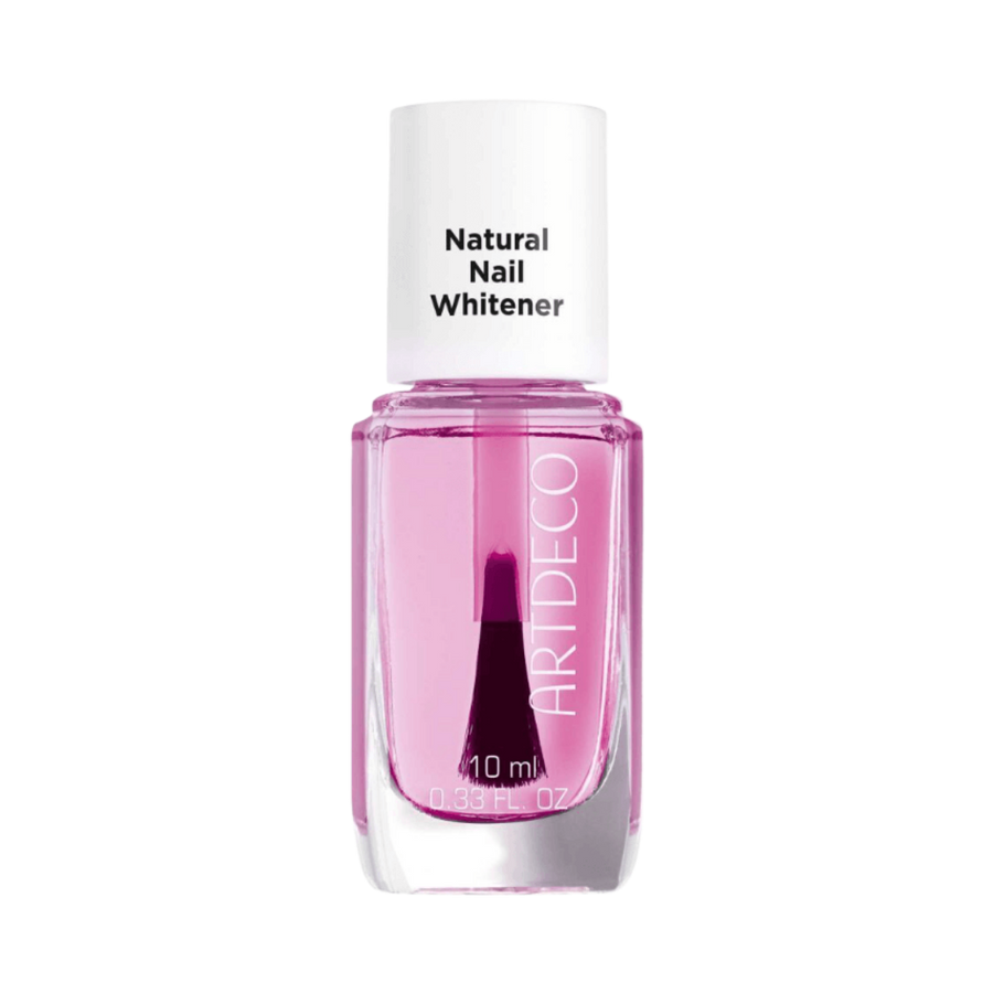 ARTDECO Natural Nail Whitener, 10ml, clear liquid with brush applicator, for natural nail brightening.
