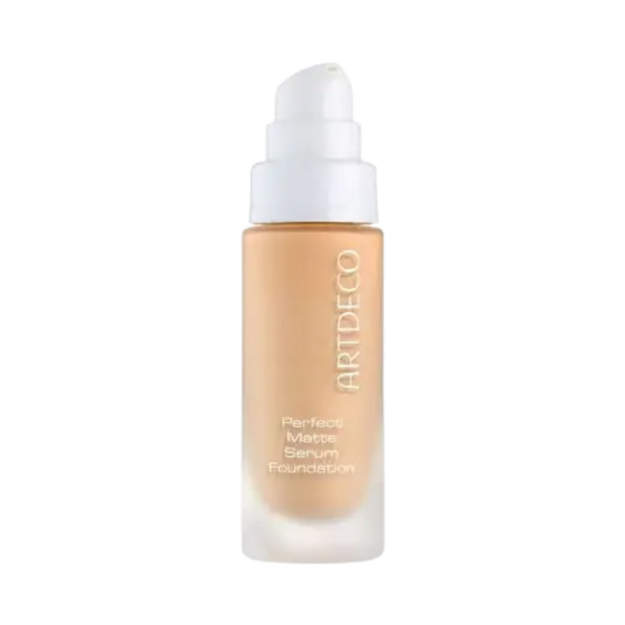 ARTDECO Perfect Matte Serum Foundation, 30ml, beige liquid in a pump bottle with a white cap.