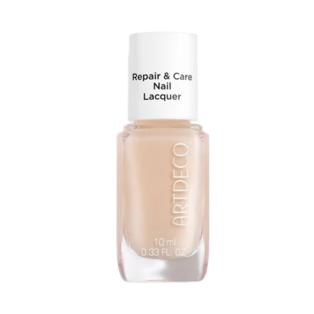 ARTDECO Repair & Care Nail Lacquer, 10ml, transparent nude shade for nail care and repair.