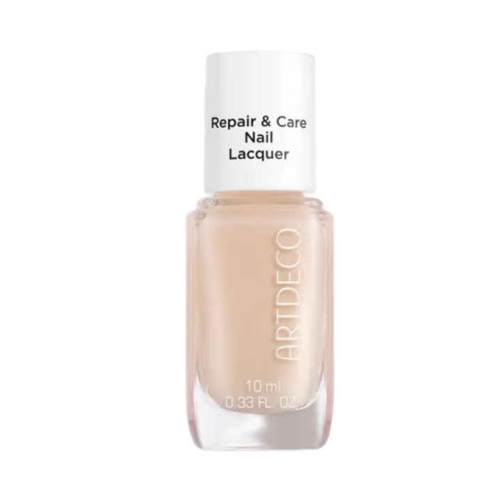 ARTDECO Repair & Care Nail Lacquer, 10ml, transparent nude shade for nail care and repair.