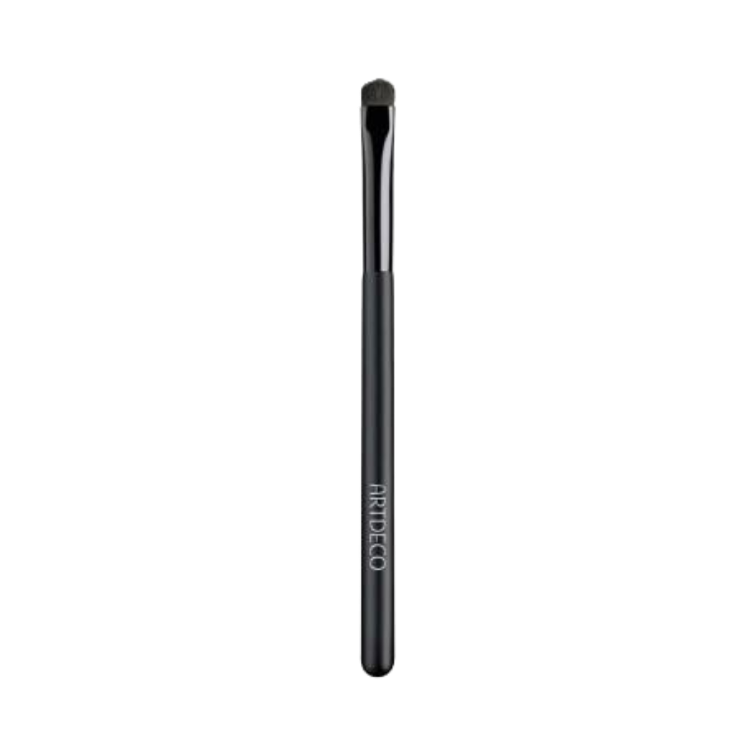 ARTDECO Eyeshadow Brush, flat-tipped bristles, black handle, designed for applying eyeshadow with precision.