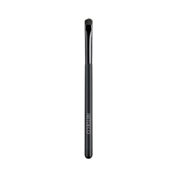 ARTDECO Eyeshadow Brush, flat-tipped bristles, black handle, designed for applying eyeshadow with precision.