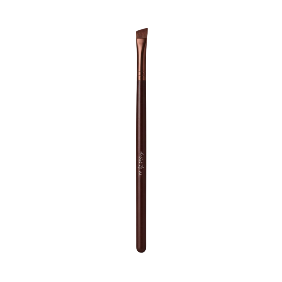 Artist 21 A4 angular eyebrow brush with brown handle and angled bristles. 