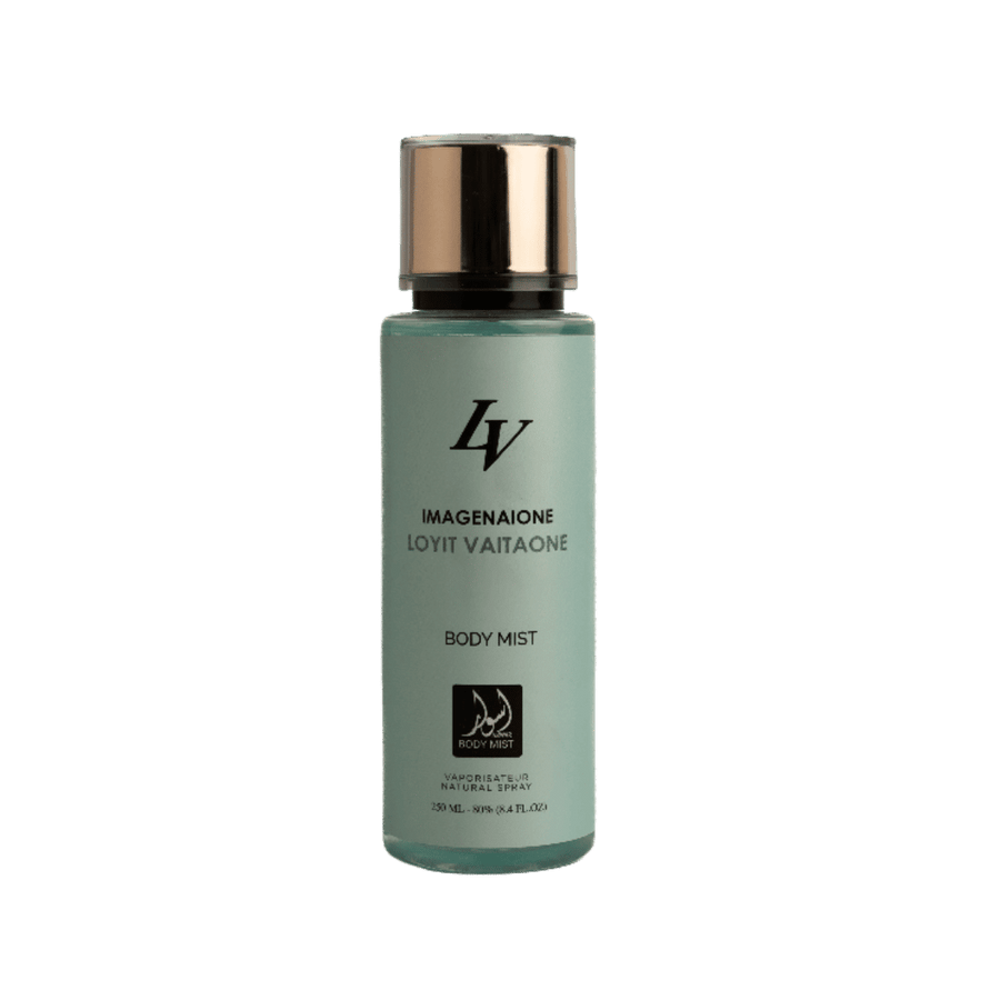 LV Imagination body mist 250ml green bottle with gold cap and minimalist label