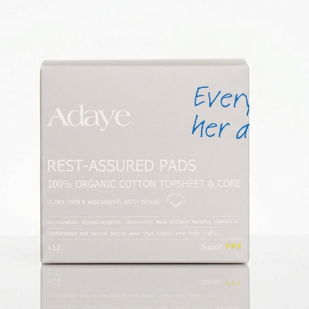 Adaye Rest Assured Pads 100% Organic Cotton Topsheet & Core Super x 12 | أداي فوط راحة سوبر #1
