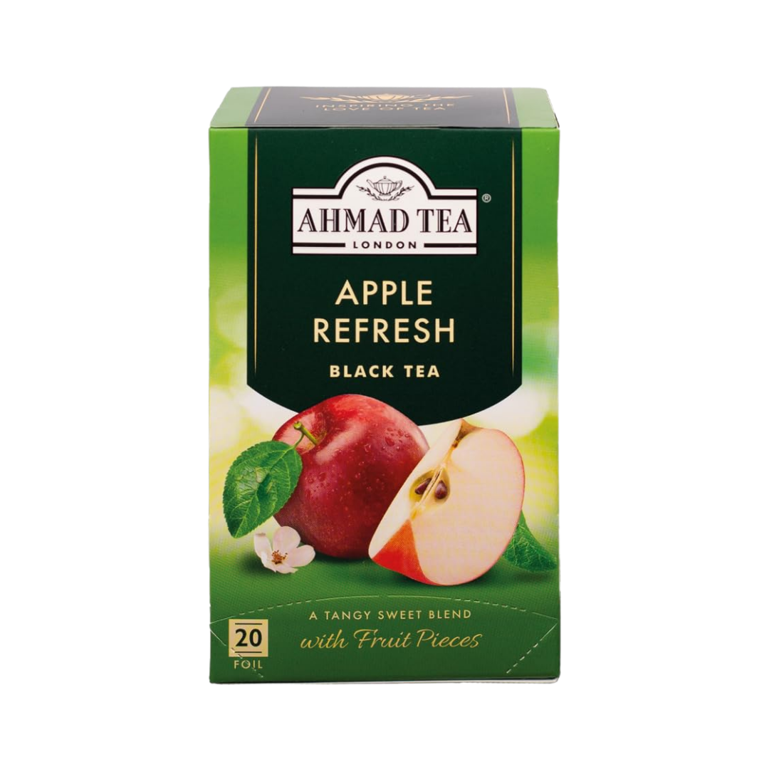 Ahmad Tea Apple Refresh Black Tea - 20 Pcs | شاي احمد اوراق الشاي الاسود بنكهة التفاح - 20 كيس