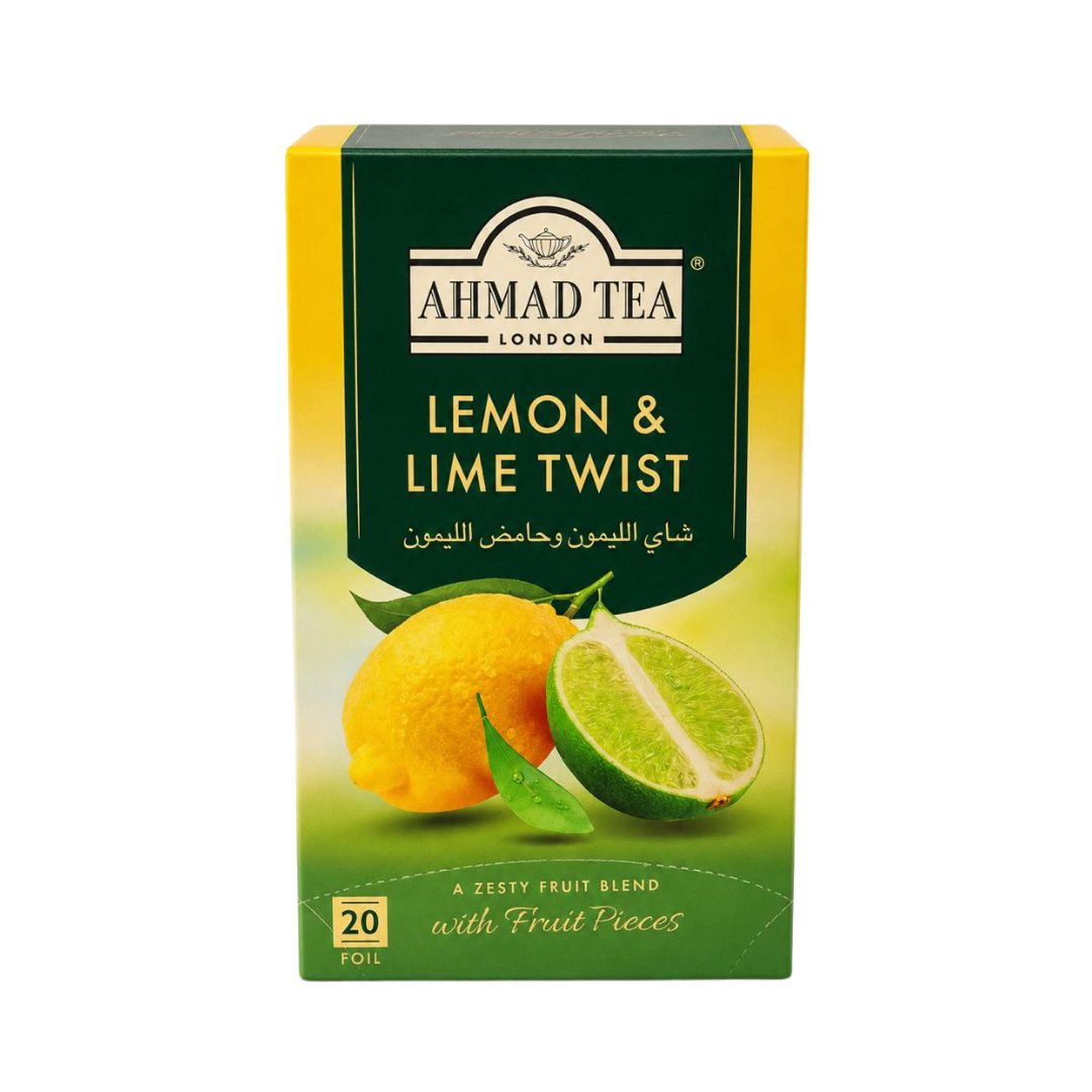 Ahmad Tea Lemon & Lime Twist - 20 Pcs | أحمد تي شاي أسود بالليمون – 20 كيس شاي
