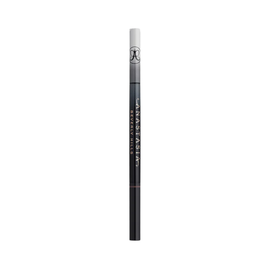 Anastasia Beverly Hills Microstroke Brow Pen, 0.5ml, slim black pen with silver cap and logo.
