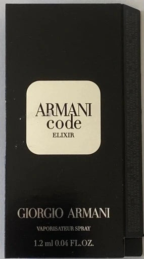 Giorgio Armani Sample  Code ELIXIR 1,2 ml  |  عينة عطر أرماني كود إليكسير للرجال 1,2 مل