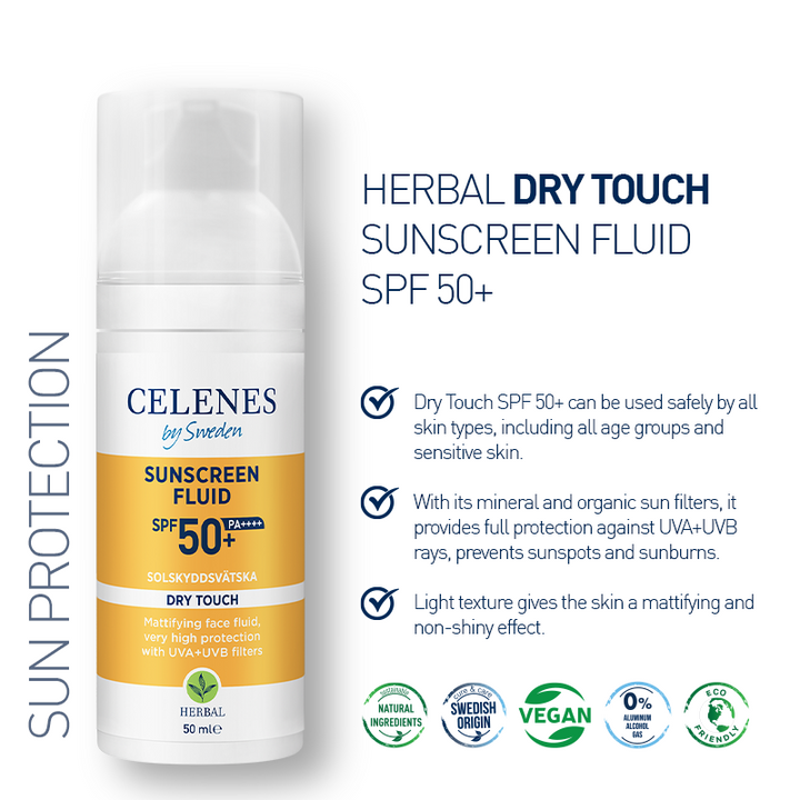 Celenes by Sweden Sunscreen Fluid Dry Touch Buy Get Free Spf 50 + | سيلينس ملمس سائل واقي شمس SPF 50+ #2
