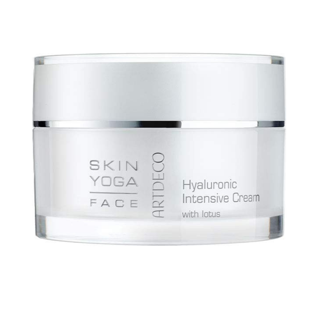 Artdeco Skin Yoga Hyaluronic Intensive Cream in a clear jar, with lotus extract, 50 ml.
