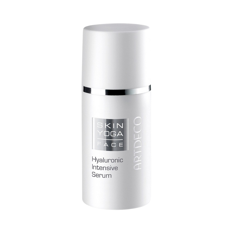 Artdeco Skin Yoga Hyaluronic Intensive Serum, 30 ml, in a white pump bottle.