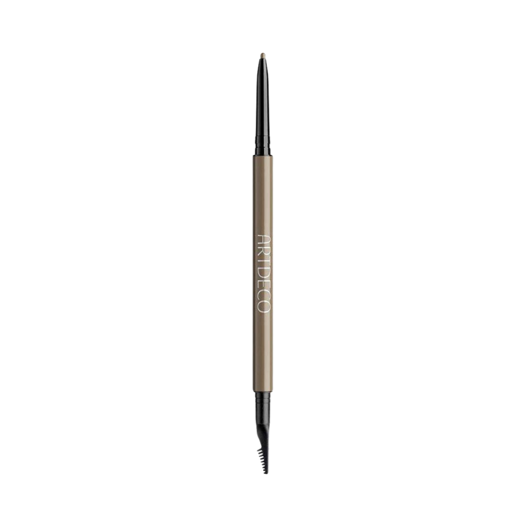 Artdeco Eyebrow Designer pencil, with a brush for blending, in a brown shade for precise brow shaping.