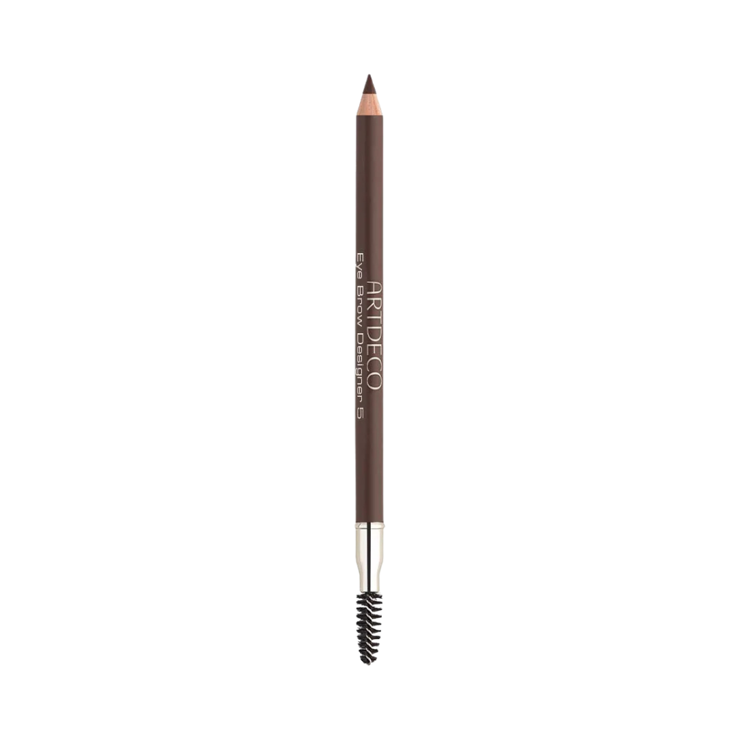 Artdeco Eye Brow Designer pencil, in a brown shade, with a built-in brush for brow shaping.