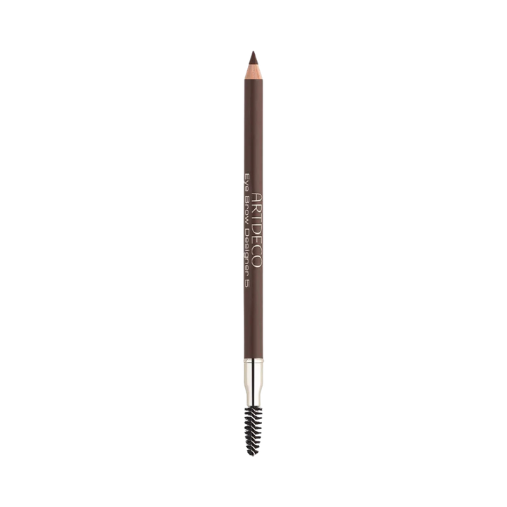 Artdeco Eye Brow Designer pencil, in a brown shade, with a built-in brush for brow shaping.