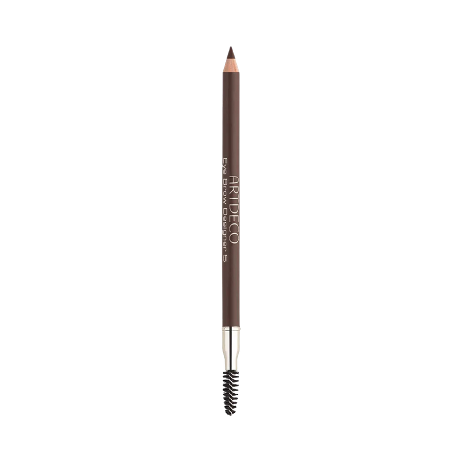 Artdeco Eye Brow Designer pencil, in a brown shade, with a built-in brush for brow shaping.