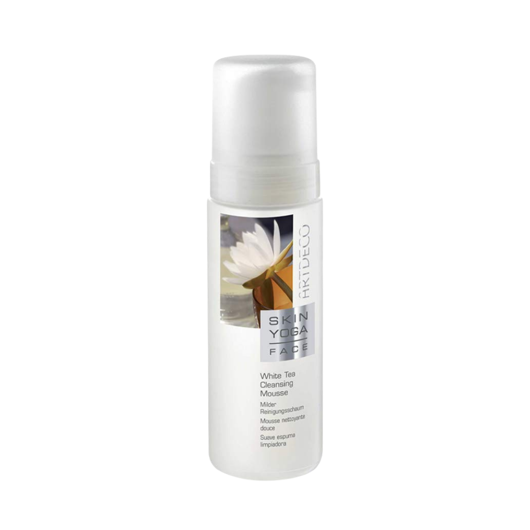 ARTDECO Skin Yoga Face White Tea Cleansing Mousse, 150ml, with a white tea extract formula for gentle cleansing.