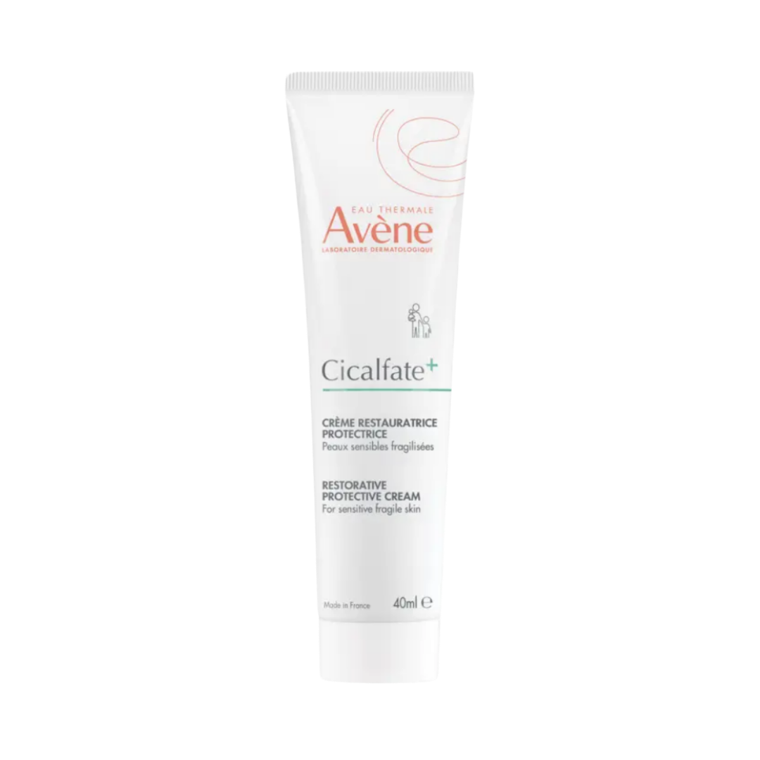 Avène Cicalfate+ restorative protective cream, white tube, sensitive skin repair cream, 40 ml packaging