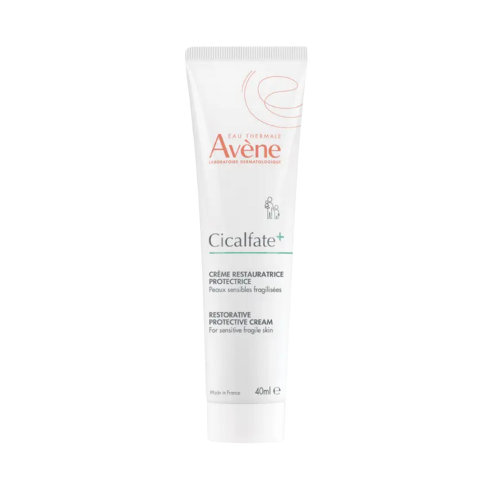 Avène Cicalfate+ restorative protective cream, white tube, sensitive skin repair cream, 40 ml packaging